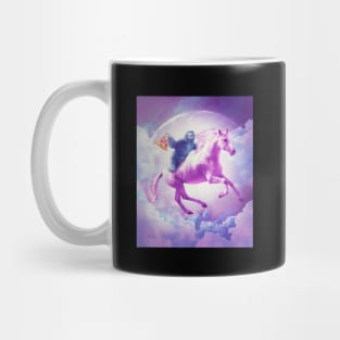 Space Sloth Riding On Flying Unicorn With Pizza Mug